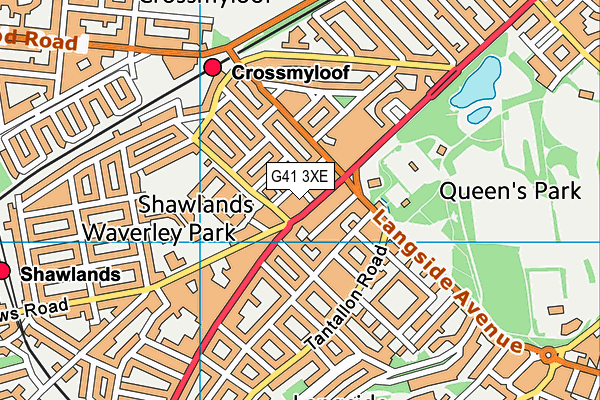 G41 3XE map - OS VectorMap District (Ordnance Survey)