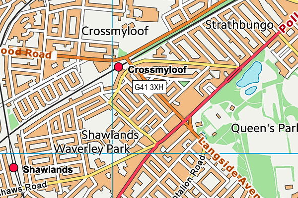 G41 3XH map - OS VectorMap District (Ordnance Survey)