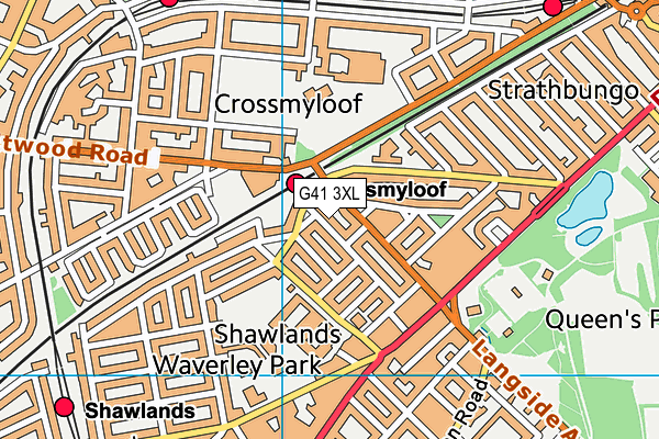 G41 3XL map - OS VectorMap District (Ordnance Survey)