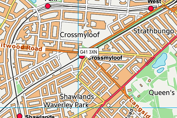 G41 3XN map - OS VectorMap District (Ordnance Survey)