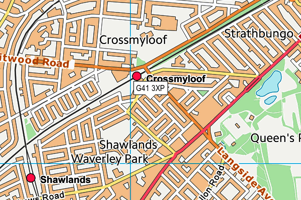 G41 3XP map - OS VectorMap District (Ordnance Survey)