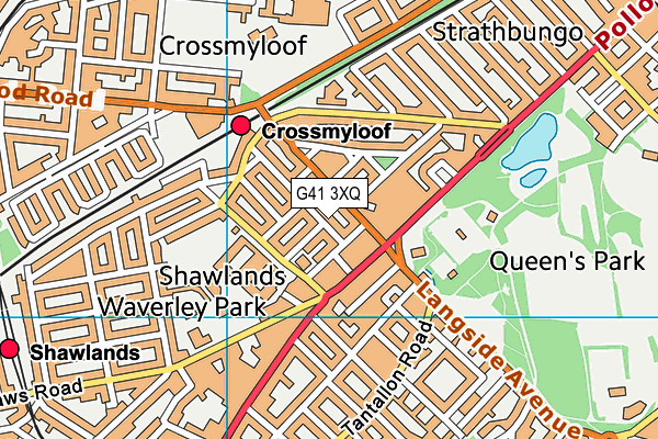 G41 3XQ map - OS VectorMap District (Ordnance Survey)