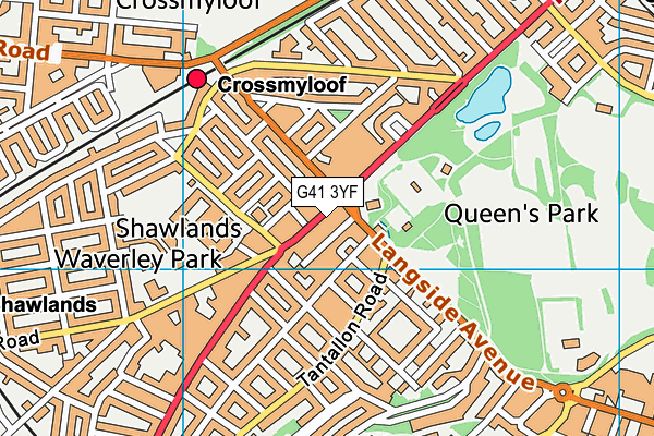 G41 3YF map - OS VectorMap District (Ordnance Survey)