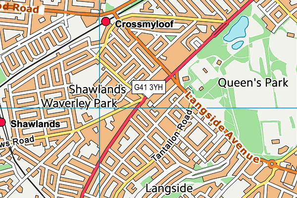 G41 3YH map - OS VectorMap District (Ordnance Survey)