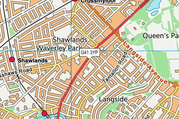 G41 3YP map - OS VectorMap District (Ordnance Survey)
