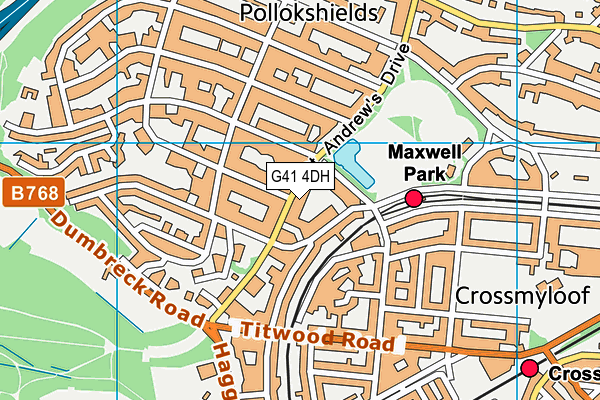 G41 4DH map - OS VectorMap District (Ordnance Survey)