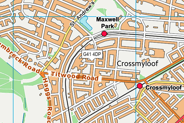 G41 4DP map - OS VectorMap District (Ordnance Survey)