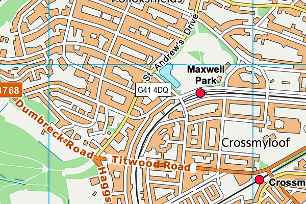 G41 4DQ map - OS VectorMap District (Ordnance Survey)