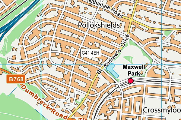 G41 4EH map - OS VectorMap District (Ordnance Survey)