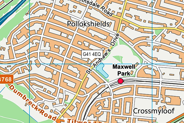 G41 4EQ map - OS VectorMap District (Ordnance Survey)