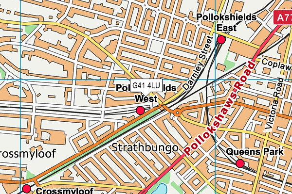 G41 4LU map - OS VectorMap District (Ordnance Survey)