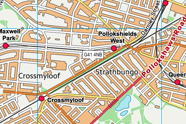 G41 4NB map - OS VectorMap District (Ordnance Survey)