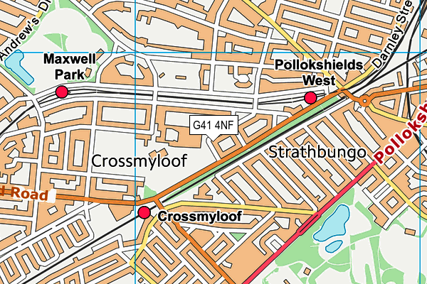 G41 4NF map - OS VectorMap District (Ordnance Survey)