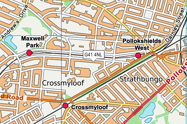 G41 4NL map - OS VectorMap District (Ordnance Survey)