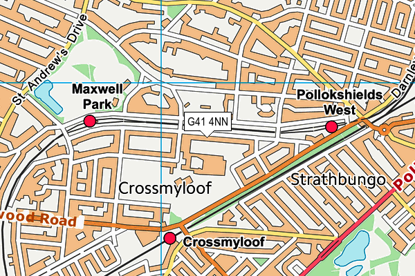 G41 4NN map - OS VectorMap District (Ordnance Survey)