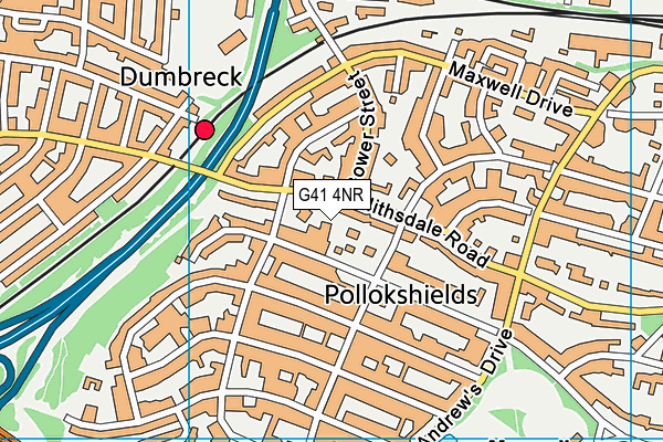 G41 4NR map - OS VectorMap District (Ordnance Survey)