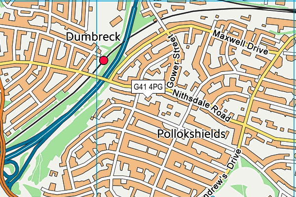 G41 4PG map - OS VectorMap District (Ordnance Survey)