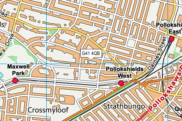 G41 4QB map - OS VectorMap District (Ordnance Survey)