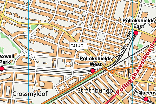 G41 4QL map - OS VectorMap District (Ordnance Survey)