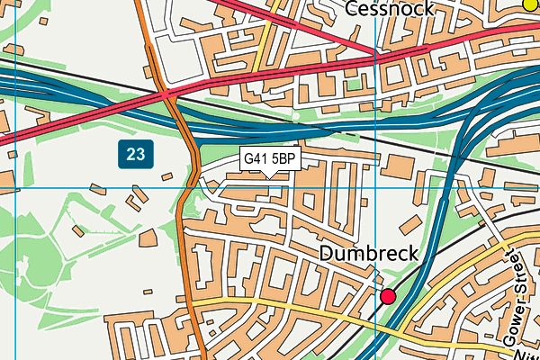 G41 5BP map - OS VectorMap District (Ordnance Survey)