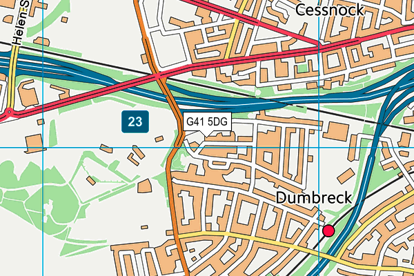 G41 5DG map - OS VectorMap District (Ordnance Survey)