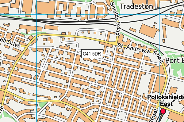 G41 5DR map - OS VectorMap District (Ordnance Survey)