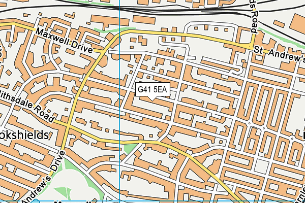 G41 5EA map - OS VectorMap District (Ordnance Survey)