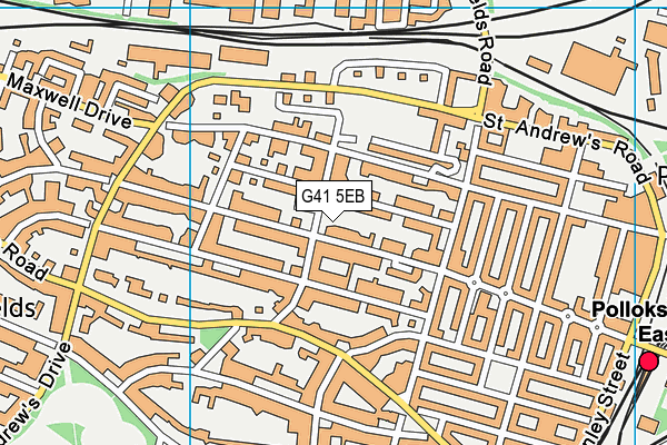 G41 5EB map - OS VectorMap District (Ordnance Survey)