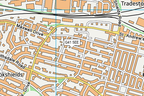 G41 5EE map - OS VectorMap District (Ordnance Survey)