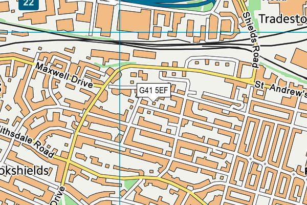 G41 5EF map - OS VectorMap District (Ordnance Survey)