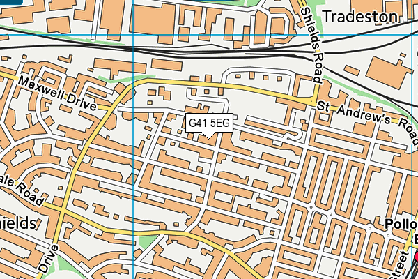 G41 5EG map - OS VectorMap District (Ordnance Survey)