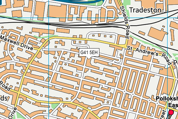 G41 5EH map - OS VectorMap District (Ordnance Survey)