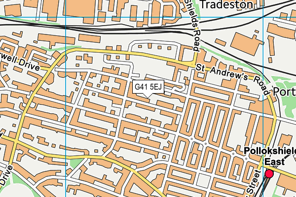 G41 5EJ map - OS VectorMap District (Ordnance Survey)