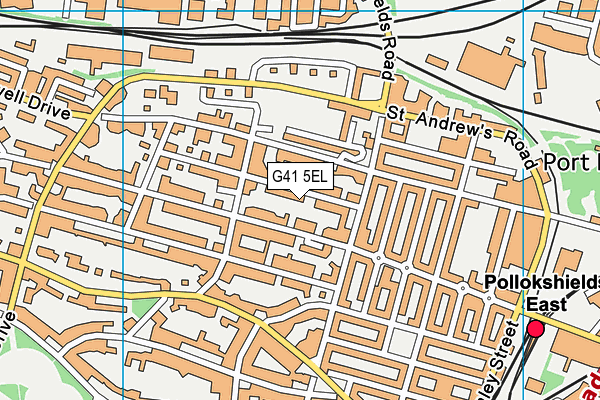 G41 5EL map - OS VectorMap District (Ordnance Survey)