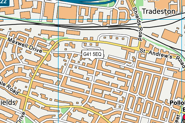 G41 5EQ map - OS VectorMap District (Ordnance Survey)