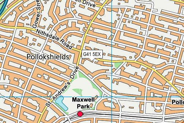 G41 5EX map - OS VectorMap District (Ordnance Survey)