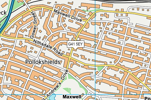 G41 5EY map - OS VectorMap District (Ordnance Survey)