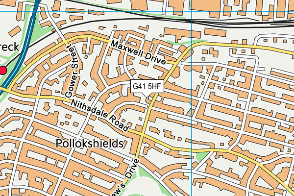 G41 5HF map - OS VectorMap District (Ordnance Survey)