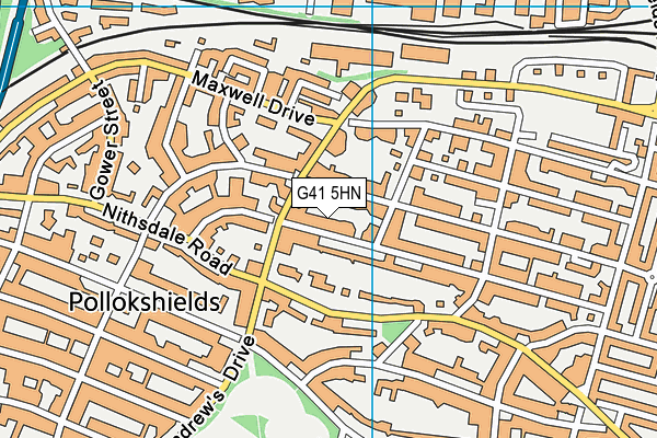 G41 5HN map - OS VectorMap District (Ordnance Survey)