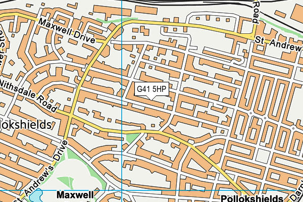 G41 5HP map - OS VectorMap District (Ordnance Survey)