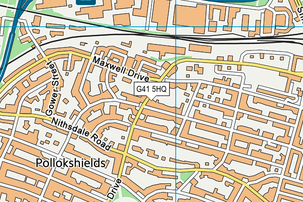 G41 5HQ map - OS VectorMap District (Ordnance Survey)