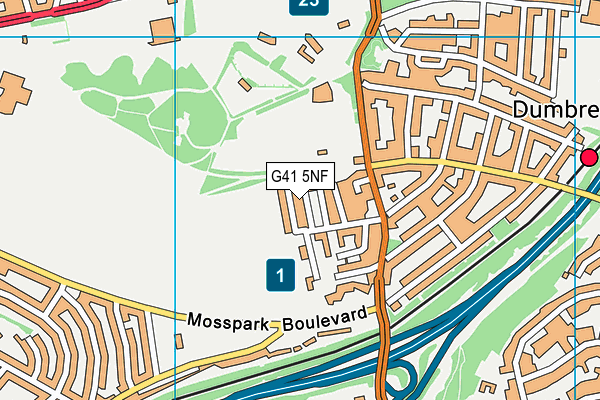 G41 5NF map - OS VectorMap District (Ordnance Survey)