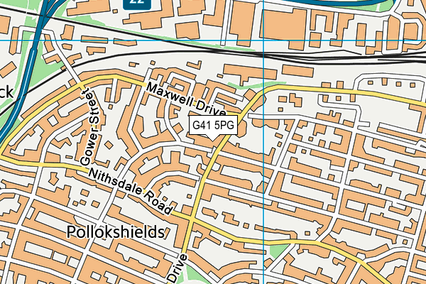 G41 5PG map - OS VectorMap District (Ordnance Survey)