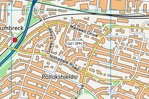 G41 5PH map - OS VectorMap District (Ordnance Survey)