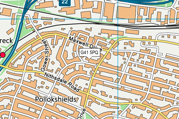 G41 5PQ map - OS VectorMap District (Ordnance Survey)