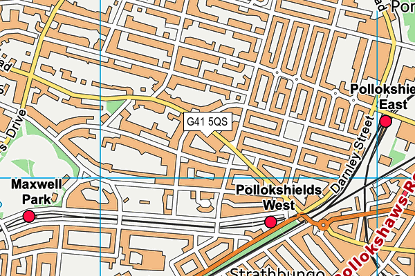 G41 5QS map - OS VectorMap District (Ordnance Survey)