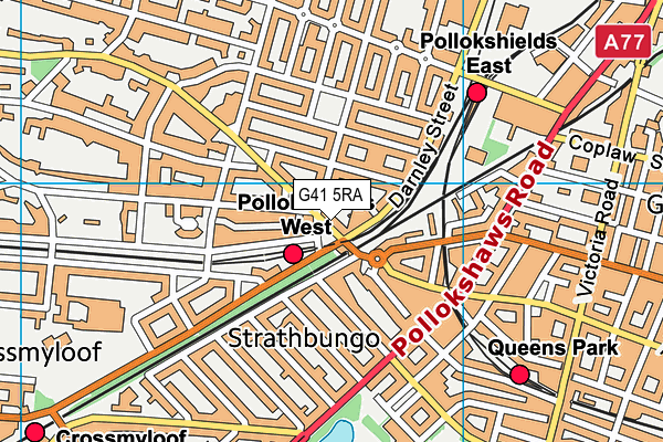 G41 5RA map - OS VectorMap District (Ordnance Survey)