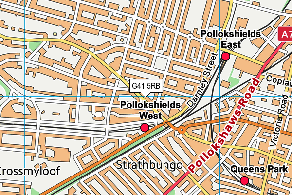 G41 5RB map - OS VectorMap District (Ordnance Survey)