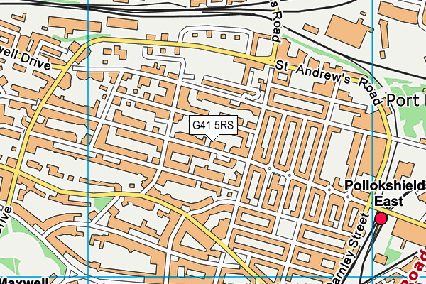 G41 5RS map - OS VectorMap District (Ordnance Survey)