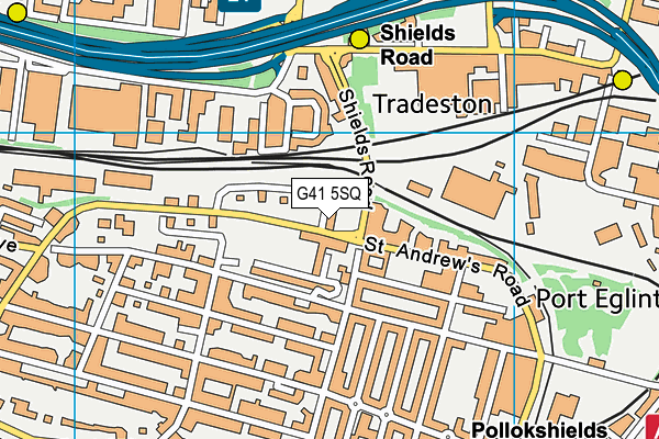 G41 5SQ map - OS VectorMap District (Ordnance Survey)